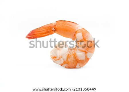 shrimp isolated on a white background, close up.
