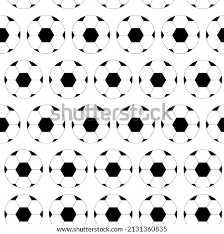 pattern with soccer ball. seamless pattern with classic black and white ball. vector illustration, eps 10.