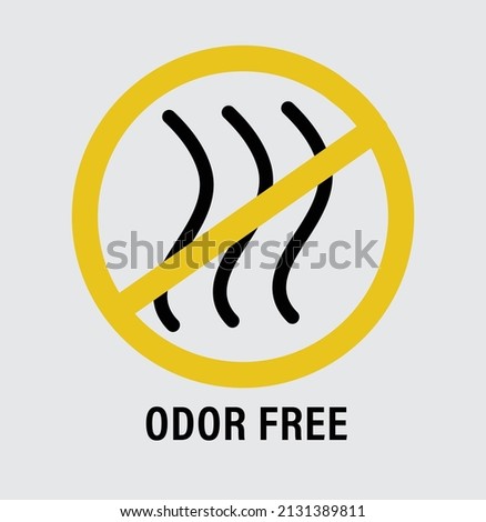 odor-free vector icon. no bad smell abstract.