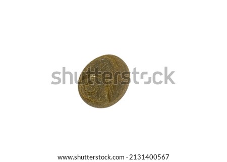 natural sea stone isolated on white background. sea pebbles. High quality photo
