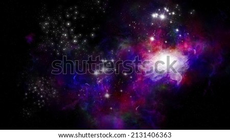 Dramatic Space Colorful and amazing Star Universe. Background for your content like as video, gaming, broadcast, streaming, promotion, advertise, presentation, sport, marketing, webinar, education etc Royalty-Free Stock Photo #2131406363