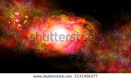 Dramatic Space Colorful and amazing Star Universe. Background for your content like as video, gaming, broadcast, streaming, promotion, advertise, presentation, sport, marketing, webinar, education etc Royalty-Free Stock Photo #2131406377