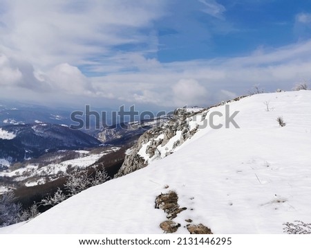 Very interesting picture and beautiful views of the sky and mountain with snow