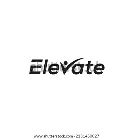 Elevate Typography Logo Design Inspiration Royalty-Free Stock Photo #2131450027