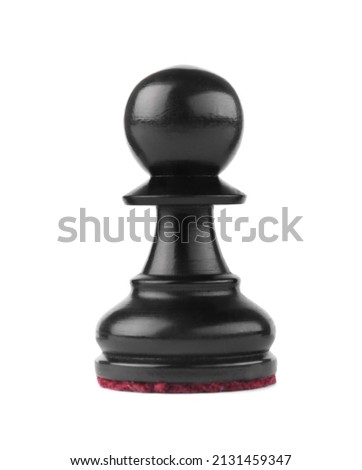 Wooden Pawn chess piece on white background Royalty-Free Stock Photo #2131459347