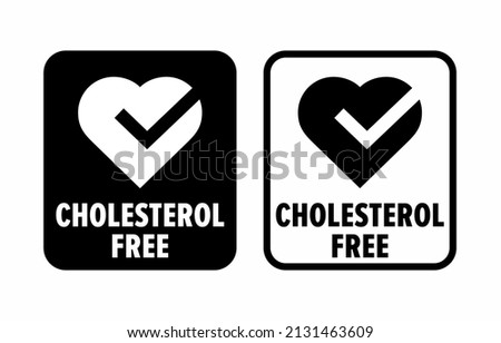 "Cholesterol Free" vector information sign Royalty-Free Stock Photo #2131463609