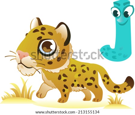 Animal alphabet for the kids: J for the Jaguar