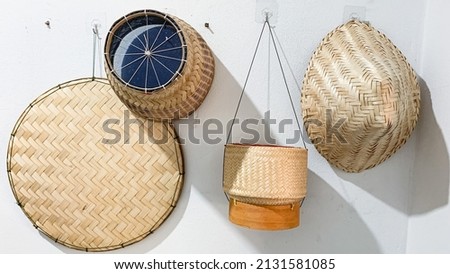 Bamboo Hand-made sticky rice steamer  Royalty-Free Stock Photo #2131581085