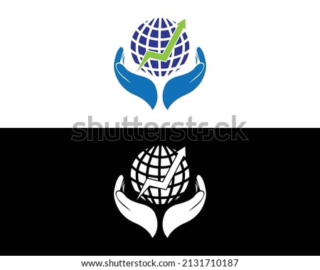 World Accounting and Financial Business Logo design. Minimal Financial Company Logo vector Icon.