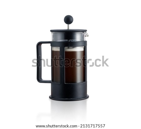 A coffee press isolated on white background Royalty-Free Stock Photo #2131717557