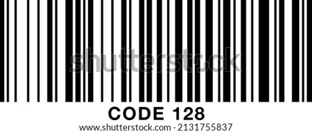 Barcode 128 Types vector illustration