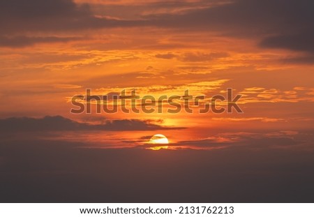 Colorful clouds and blue sky with the sunset for nature textured background