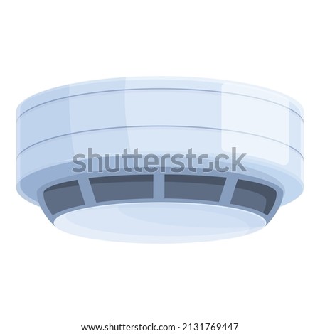 Security home system icon cartoon vector. Smoke detector. Alarm sensor