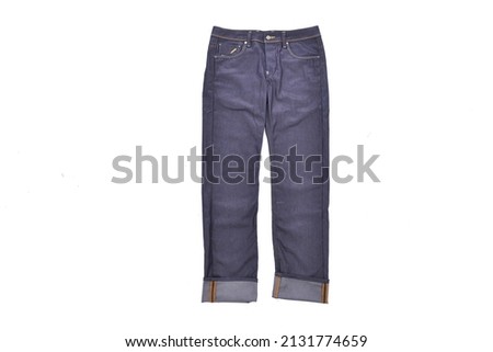 ,blue jeans isolated on white background