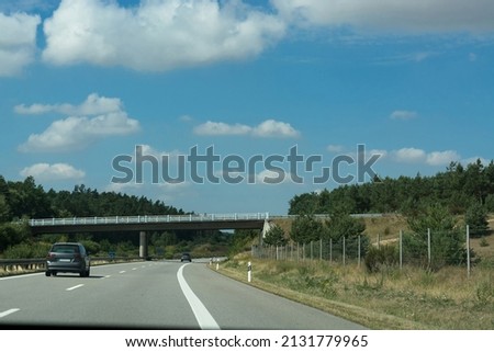 Nice Highway scenery in Germany             Royalty-Free Stock Photo #2131779965