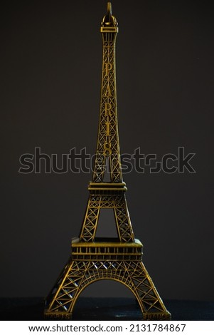 Eiffel Tower Isolated Black Background , Shaded pics