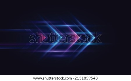 Modern abstract high-speed movement. Dynamic arrows fly in the background. Movement technology pattern for banner or poster design background concept. Royalty-Free Stock Photo #2131859543