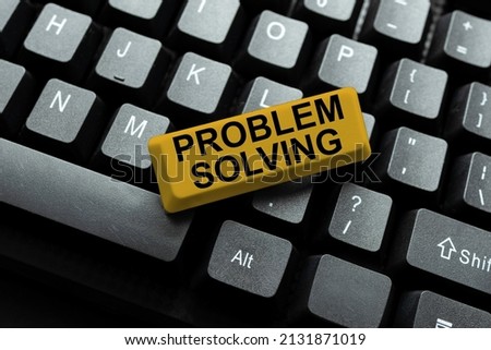 Conceptual caption Problem Solving. Conceptual photo having a good capability of finding a solution to an issue Typing Online Tourist Guidebook, Searching Internet Ideas And Designs