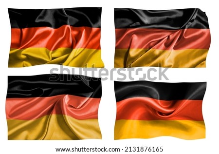 flag silk germany isolated on white background