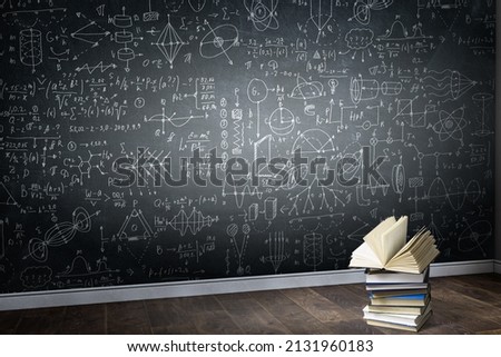 Math geometry formulas on background.