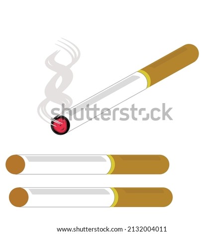 vector icon of dangerous smoky cigarette