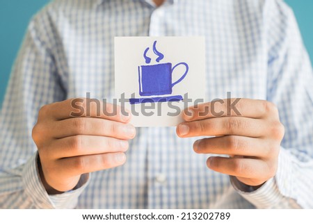 Picture icon hot drink in hand