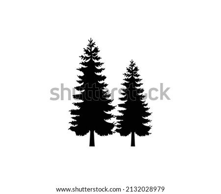 Black pine tree logo icon design template Vector Image	