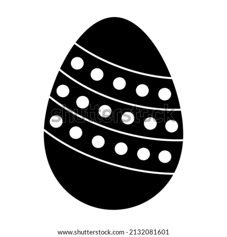 Black and White Easter Egg Illustration