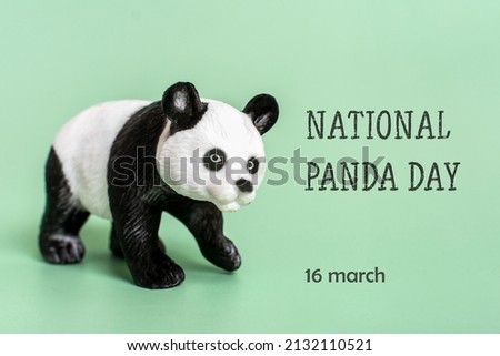 National Panda Day 16 March Greeting card.