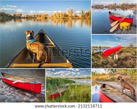 canoe paddling and recreation with a dog, a set of pictures from lakes and rivers of northern Colorado, all pictures copyright by the photographer.