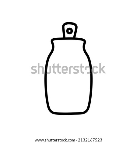 Soda can icon Linear logo of metal container with opener Black simple vector illustration of aluminum bottle for carbonated drinks Contour isolated vector image on white background