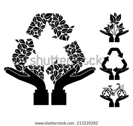 Recycle design over white background, vector illustration