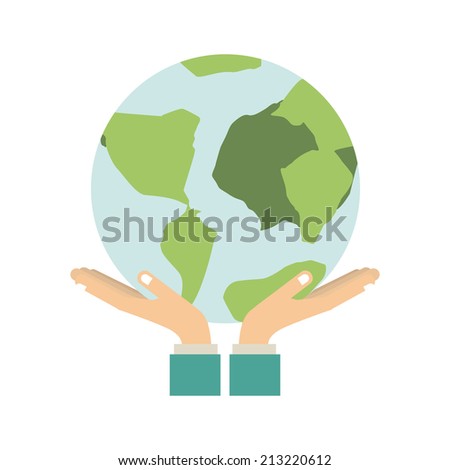Earth design over white background, vector illustration