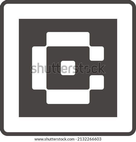 Letter C logo in pixel art style.