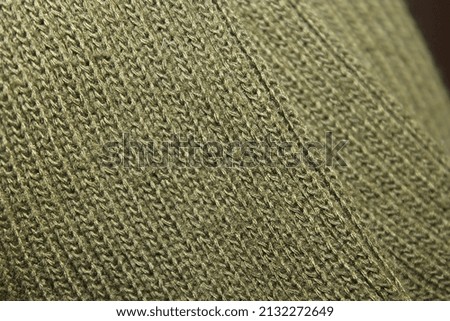 Dark Green Knitted Sweater Fabric