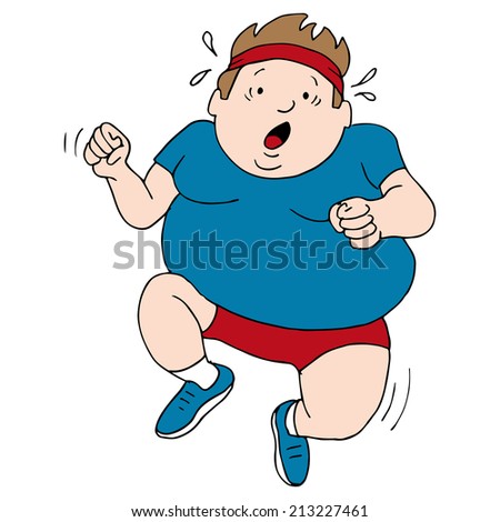 An image of an overweight runner.