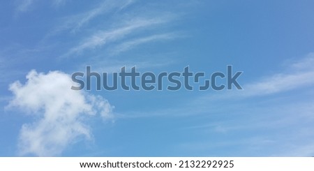 Beautiful view blue sky and white cloud background. Selective focus.