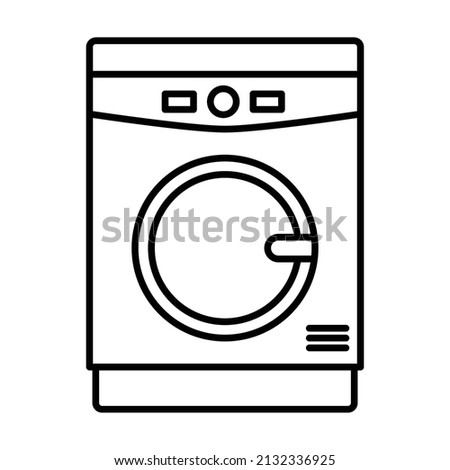 washing machine digital line art icon vector template
