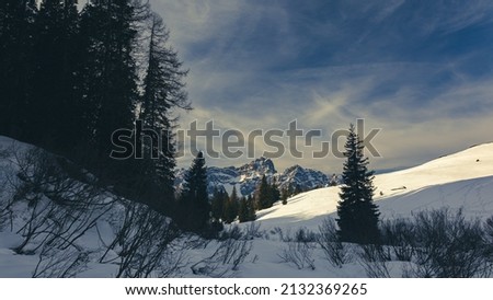 Sunny day in the Dolomiti of Sesto, Trentino Alto-Adige, Italy