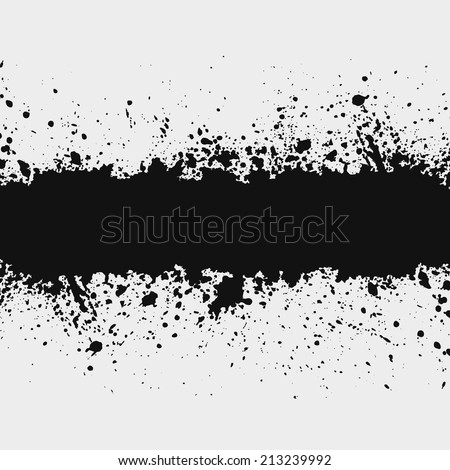 Grunge ink splattered background element with a space for your text