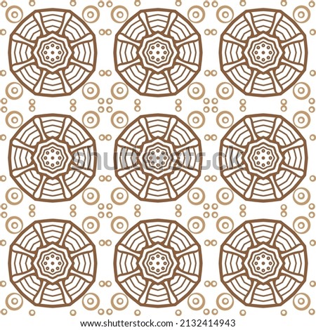 Vintage Tile Floor Seamless Vector Pattern Design