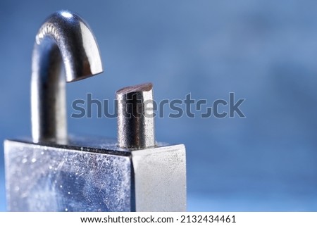protection security concept with broken padlock