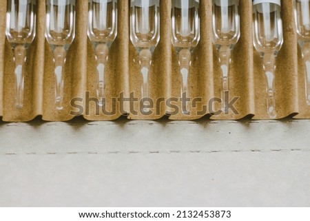 medical vitamins in transparent bottle, close-up