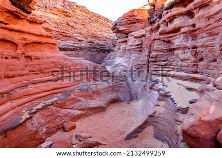 Canyon landscape in South Sinai, Egypt Royalty-Free Stock Photo #2132499259