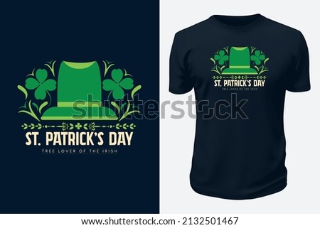 Happy Patrick's Day. Ireland Saint Patrick's Day Festival Wishes vector graphics t shirt design for pod site.