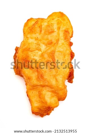 Fried Fish Isolated on a White Background