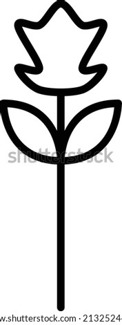 Flower symbol icon vector for nature, ecology and environment in a flat color glyph illustration