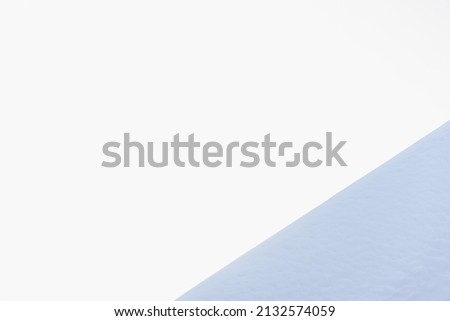Snow slide and white background.