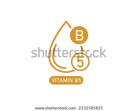 vitamin b5 logo, icon, drop vector illustration  Royalty-Free Stock Photo #2132585821