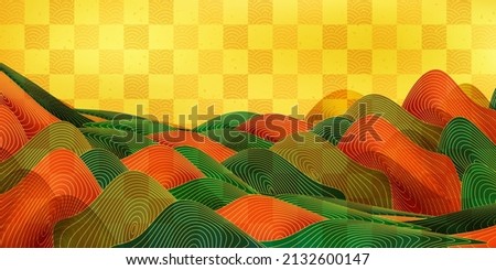 Sea wave Japanese pattern background 